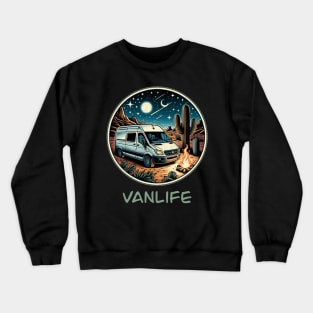 Night sky desert Vanlife Crewneck Sweatshirt